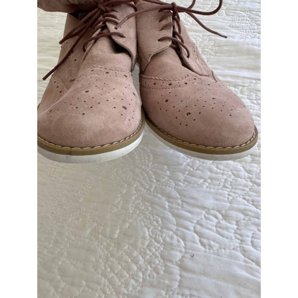NWOT bp Pink/Tan Suede Oxford Ladies Shoes Size 7M - Picture 5 of 6